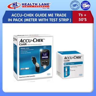 ACCU-CHEK GUIDE ME TRADE IN PACK (METER WITH TEST STRIP 50'S) 